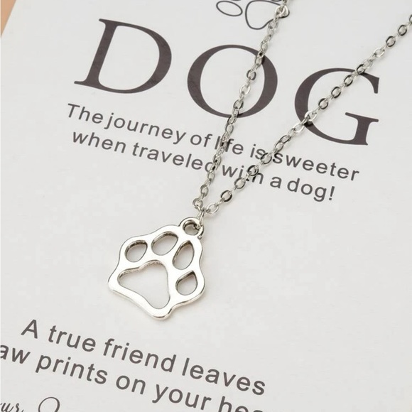 NATIONAL WORK LIKE A DOG 🐕 SALE🎁🎁$8 New dog paw charm necklace - Picture 3 of 3